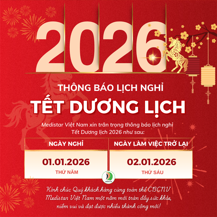 Medistar việt nam thông báo lịch nghỉ tết dương lịch 2026