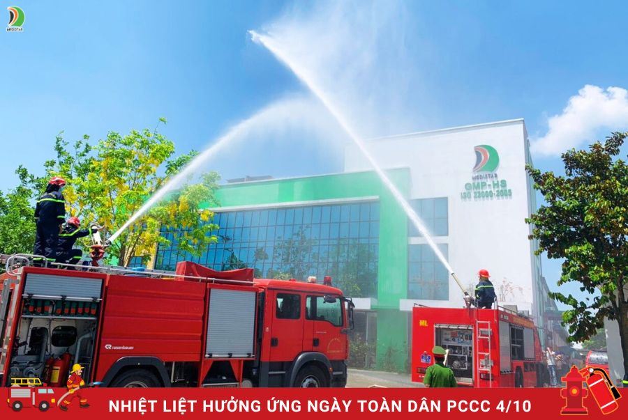 Medistar việt nam - nêu cao tinh thần sẵn sàng - trách nhiệm hưởng ứng ngày toàn dân phòng cháy chữa cháy 4/10