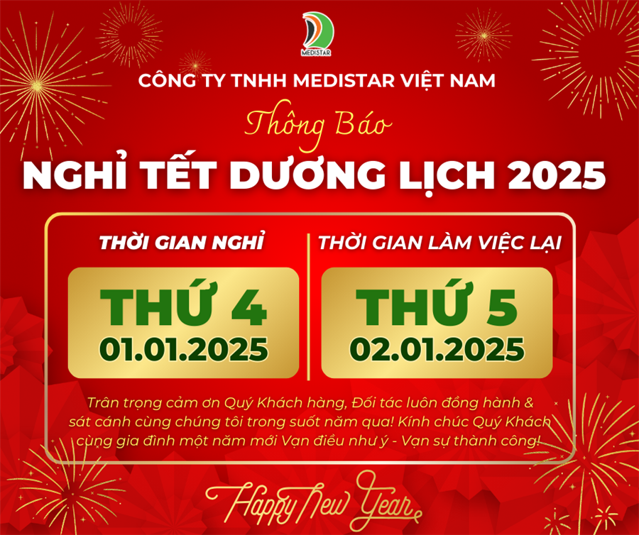 Medistar việt nam thông báo nghỉ tết dương lịch 2025!