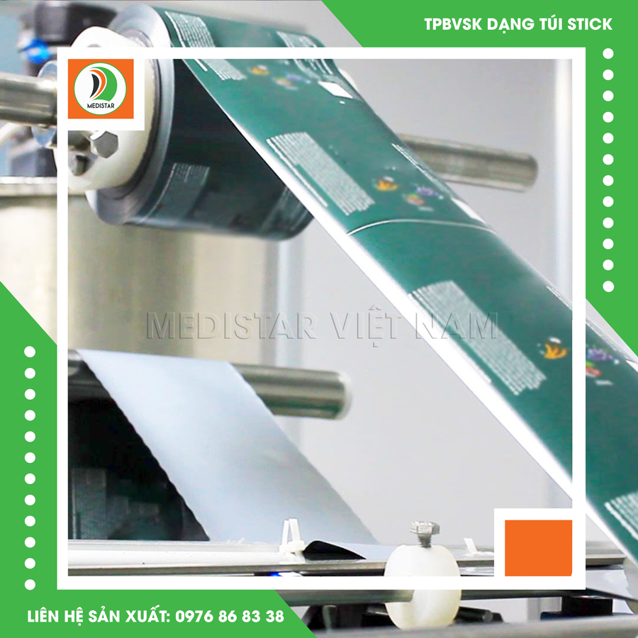 dây chuyền sản xuất TPBVSK dạng túi stick chuẩn GMP tại Medistar Việt Nam