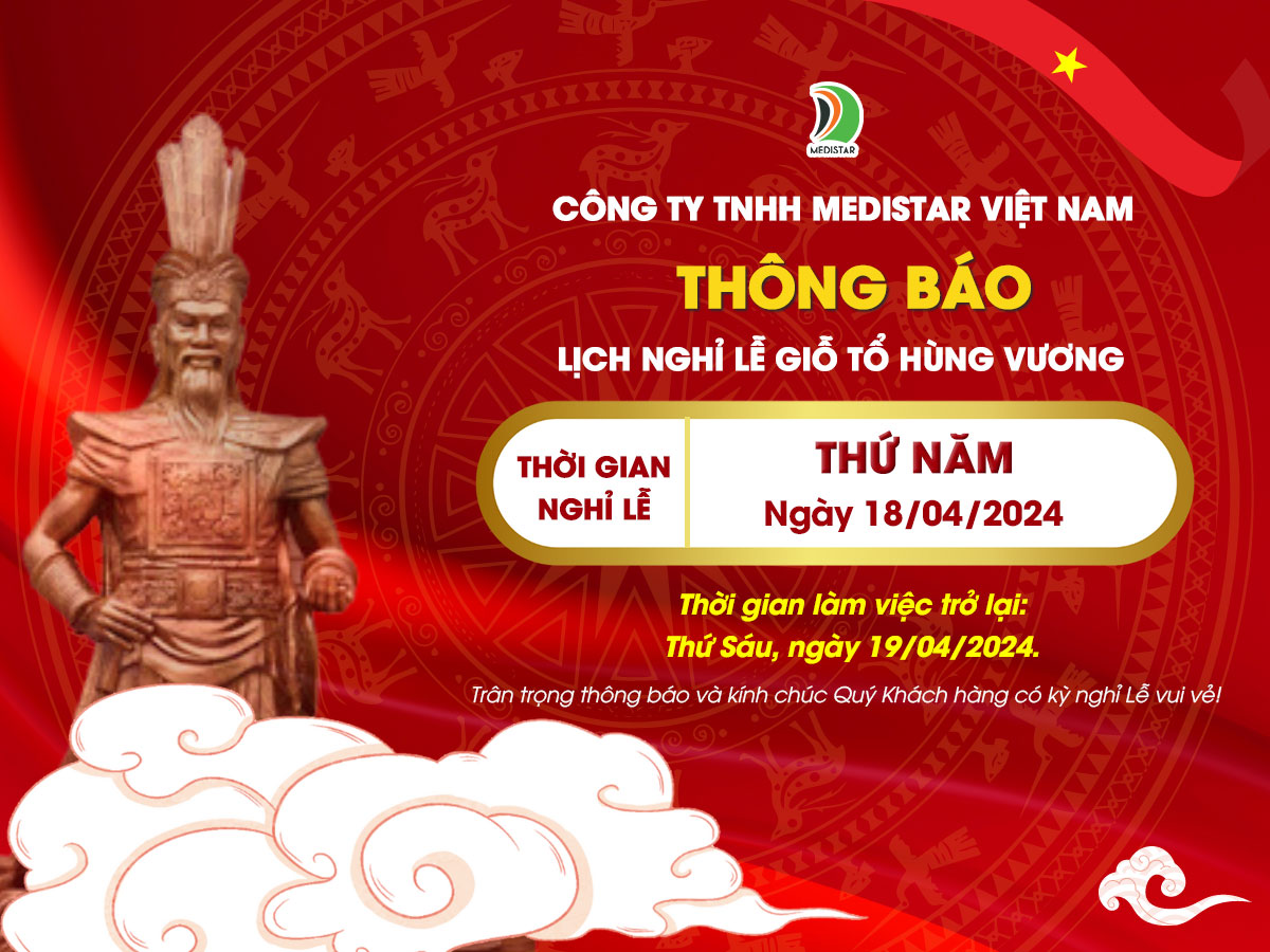 Medistar Việt Nam thông báo lịch nghỉ lễ Giỗ tổ Hùng Vương