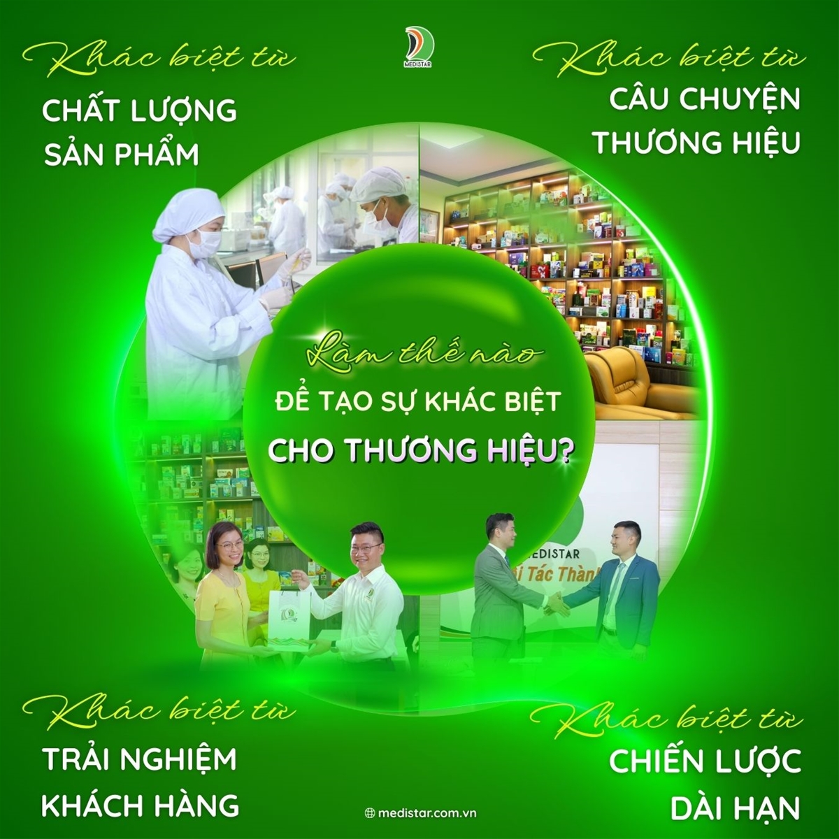 xây dựng thương hiệu TPBVSK khác biệt cùng Medistar